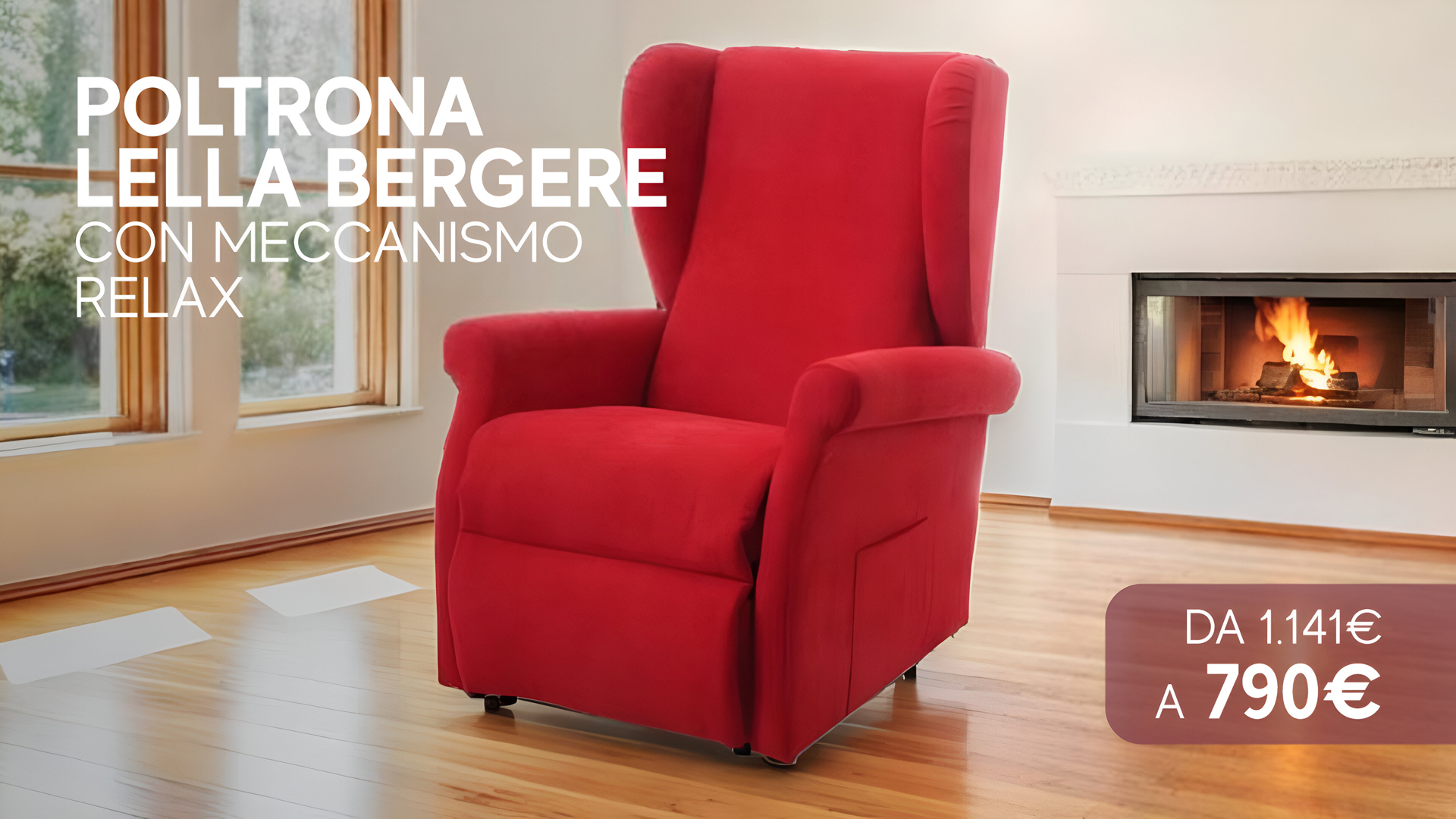 Promozione Poltrona Lella Bergere con meccanismo relax
